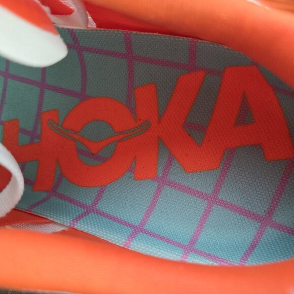 NEW Hoka One One Mach 6 Mens Size 10 D Running Shoes 1147790 FLV White Orange - Picture 11 of 12